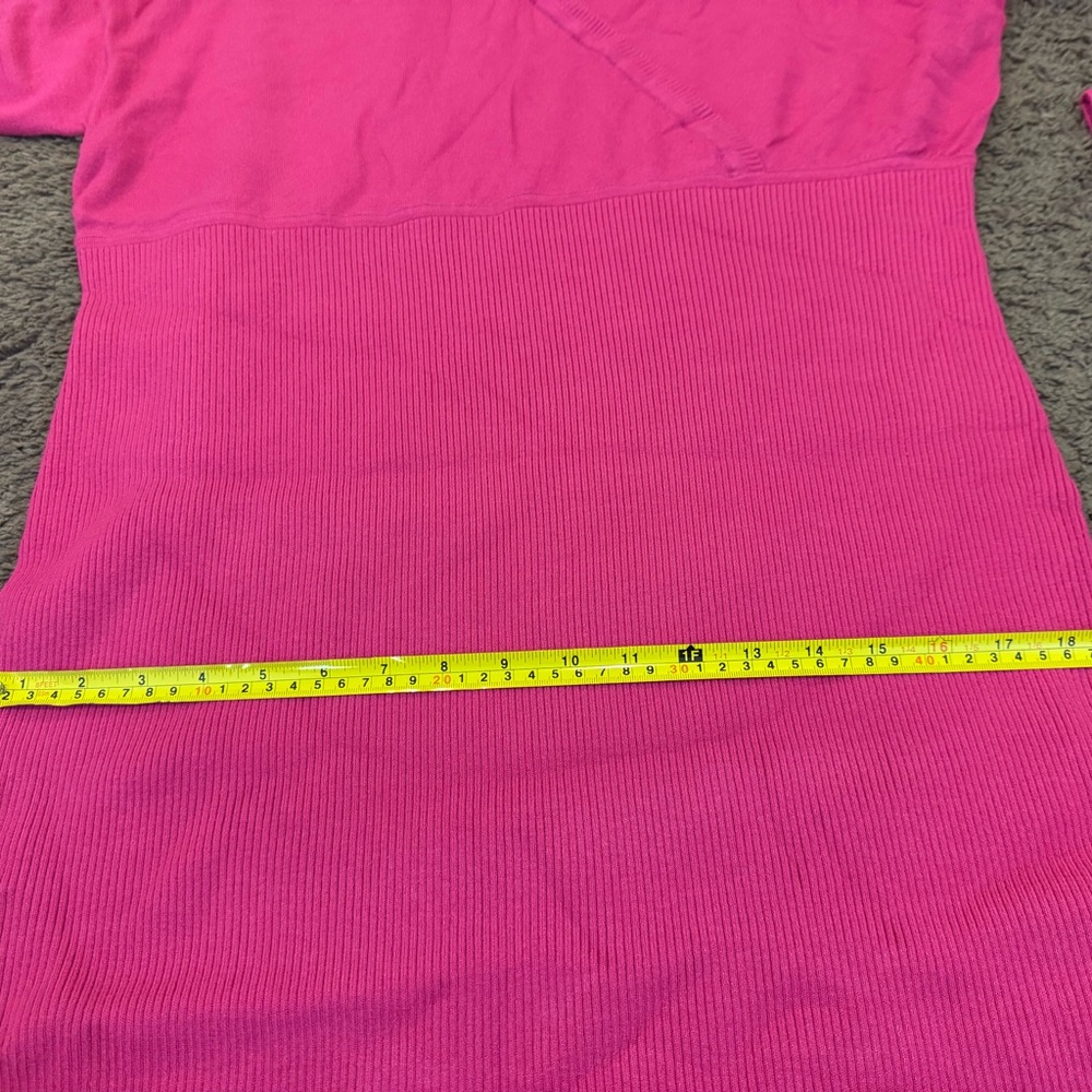 Express Hot Pink Knit Sweater Dress Dolman Stretch Size M XL NEW $88 - Picture 14 of 15